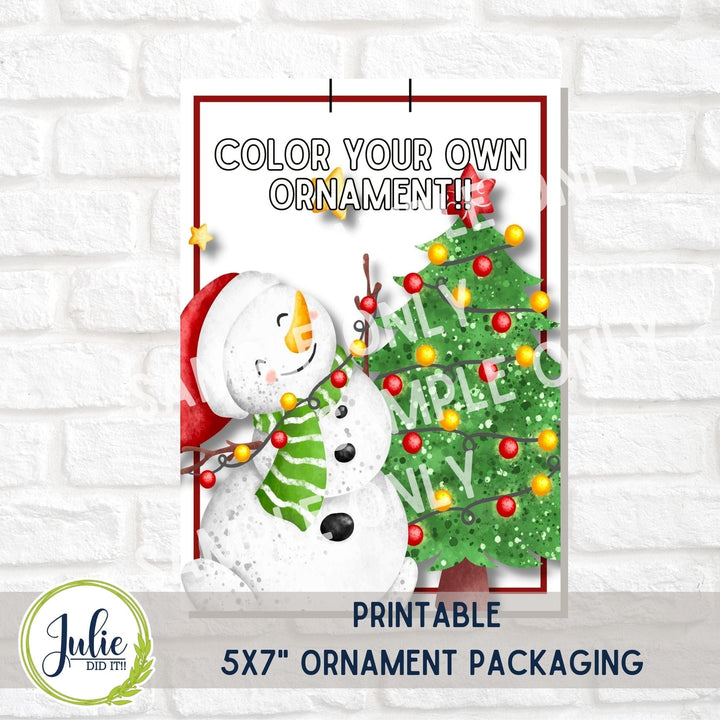 Julie Did It Studios ornaments Color Your Own Ornaments - Santa Misc Animals