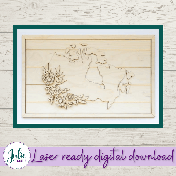 Julie Did It Studios Canada Floral Sign