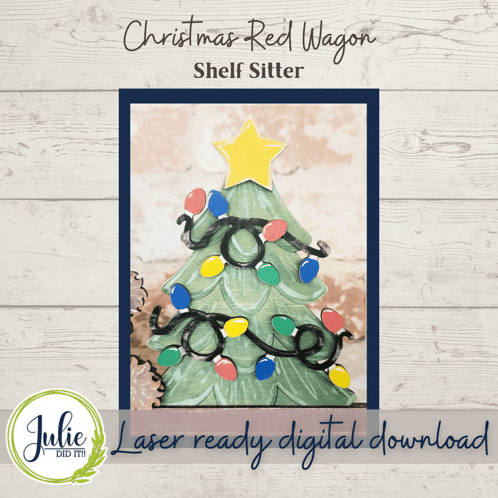 Julie Did It Studios Christmas Red Wagon