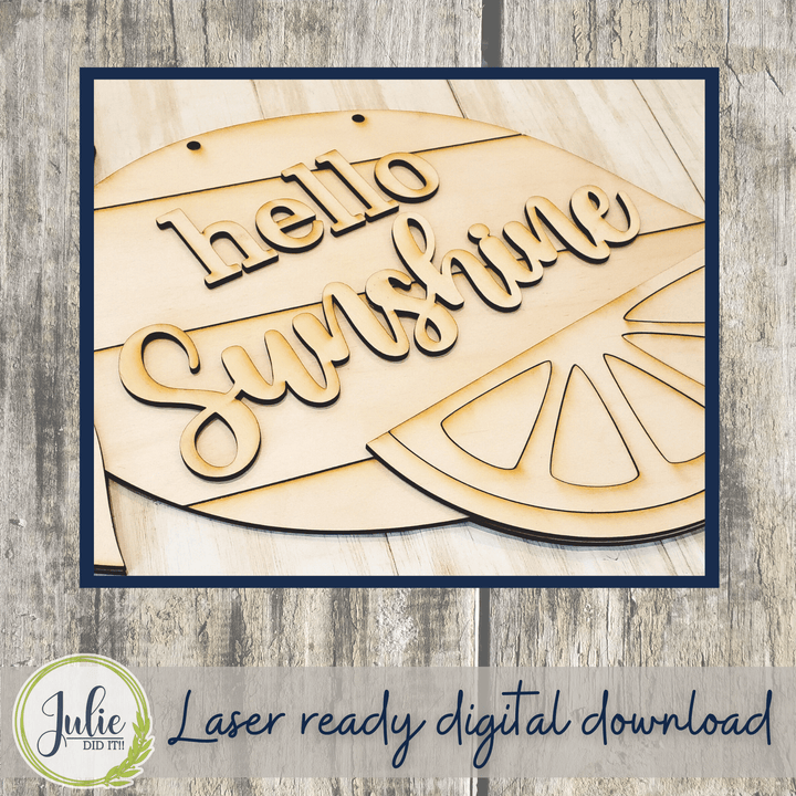 Julie Did It Studios Hello Sunshine Lemon Door Hanger