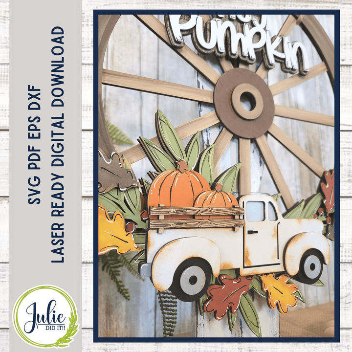 Julie Did It Studios Hey Pumpkin Overlay for the Interchangeable Wagon Wheel