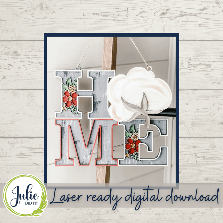 Julie Did It Studios Home with Cotton Door Hanger