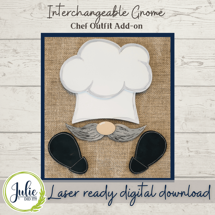 Julie Did It Studios Interchangeable Gnome Gnome Chef Interchangeable Add-On Outfit