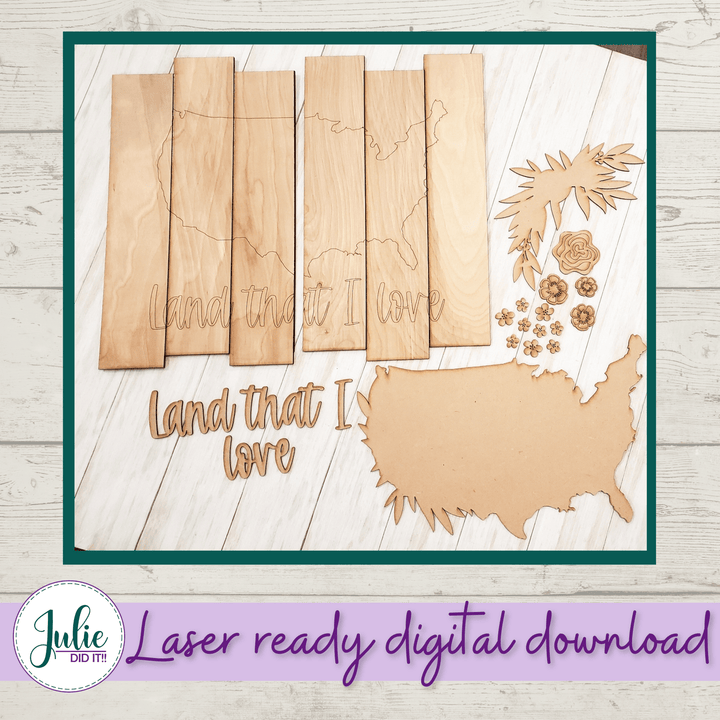 Julie Did It Studios Land that I Love Sign - EXTRA LARGE