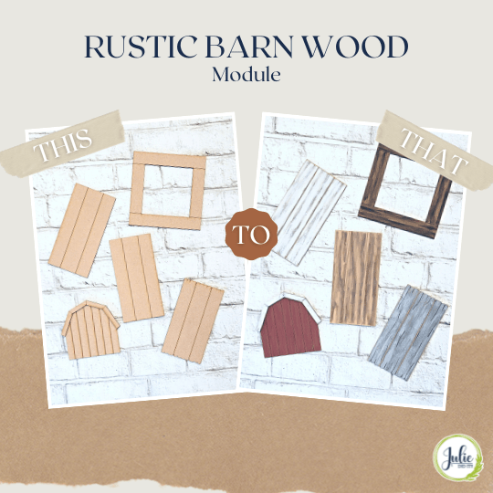 Julie Did It Studios Rustic Barn Wood Module