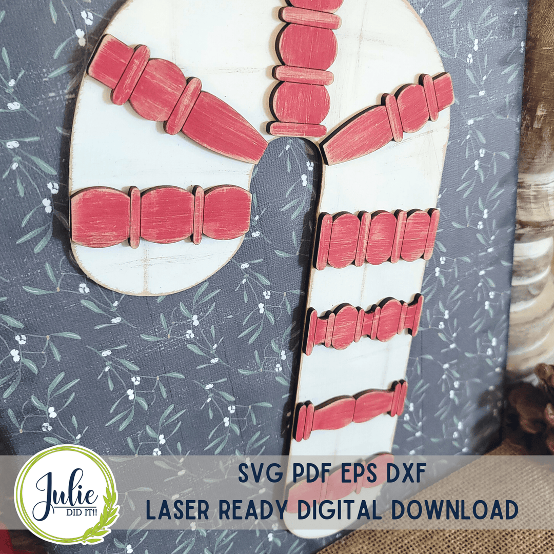 Julie Did It Studios Spindle Candy Cane
