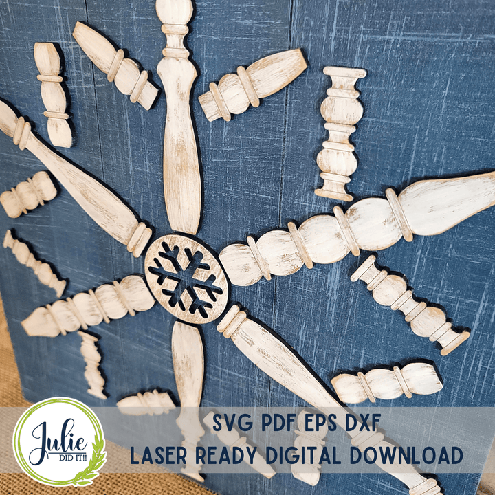Julie Did It Studios Spindle Snowflake