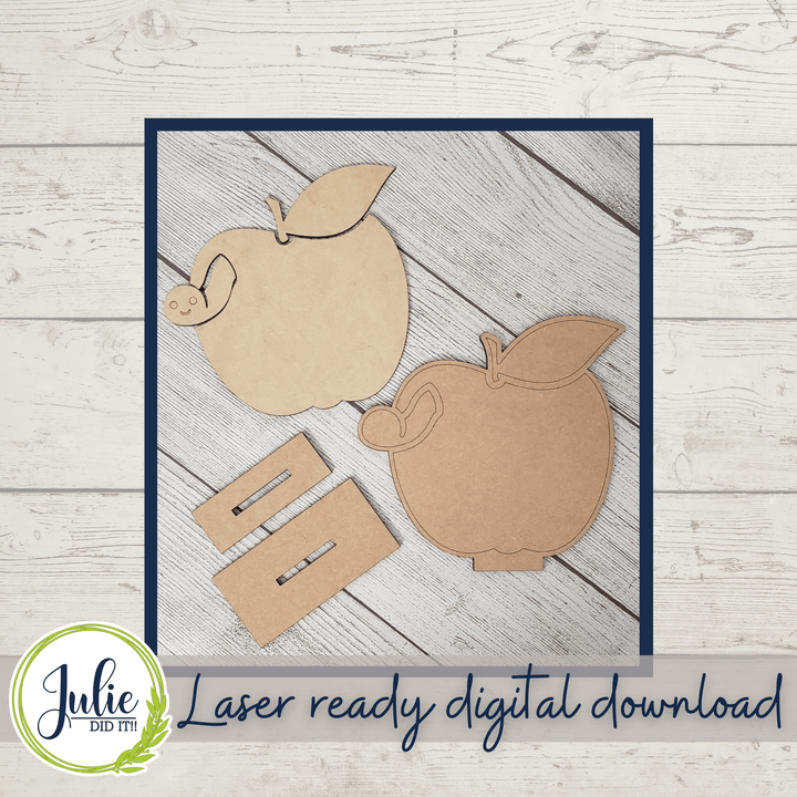 Julie Did It Studios Teacher Apple Shelf Sitter