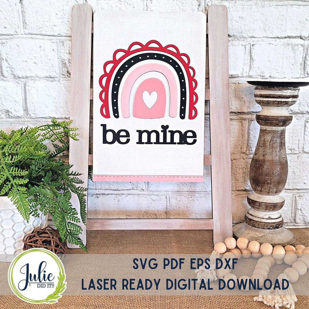 Julie Did It Studios "Be Mine" Interchangeable Tea Towel - January 2024 Design Studio