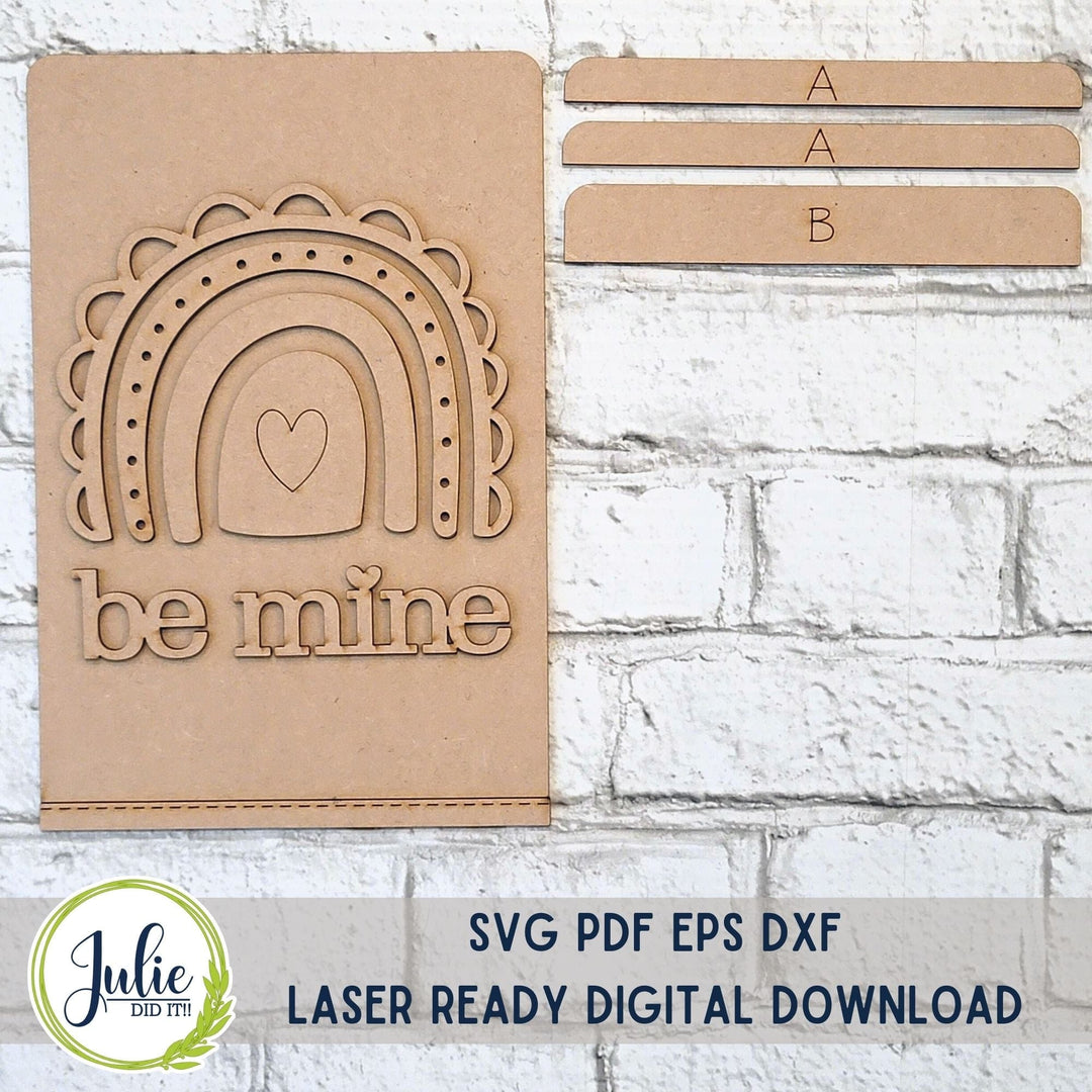 Julie Did It Studios "Be Mine" Interchangeable Tea Towel - January 2024 Design Studio
