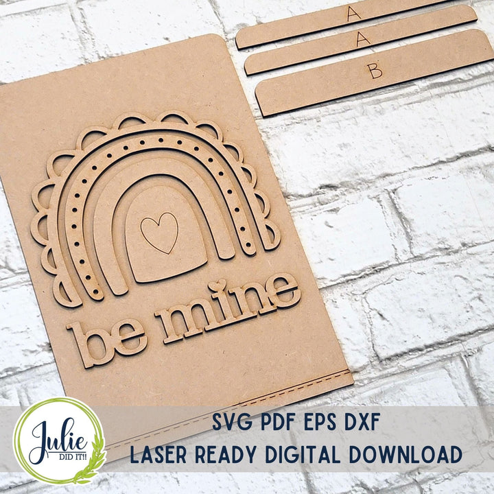 Julie Did It Studios "Be Mine" Interchangeable Tea Towel - January 2024 Design Studio