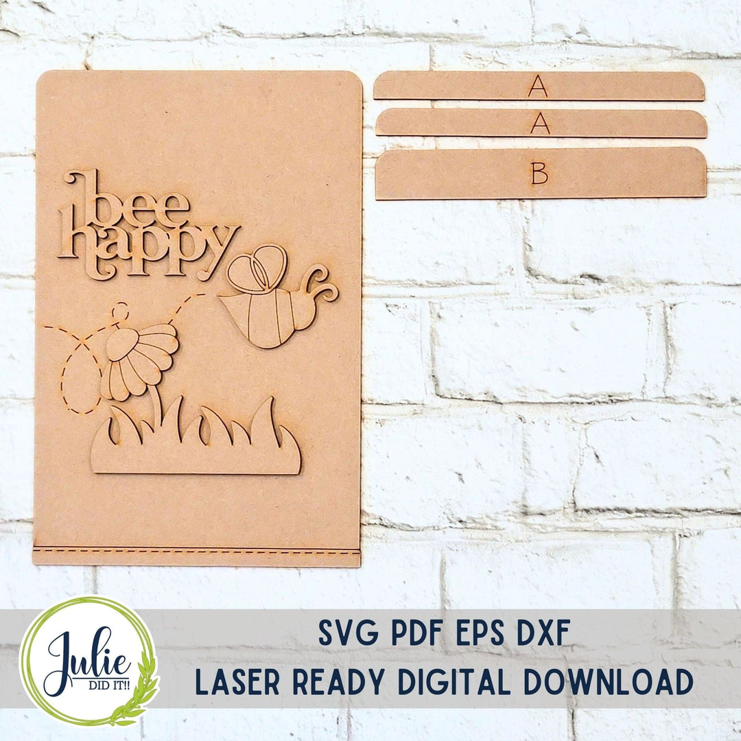 Julie Did It Studios Bee Happy Interchangeable Tea Towel - April 2024 Design Studio
