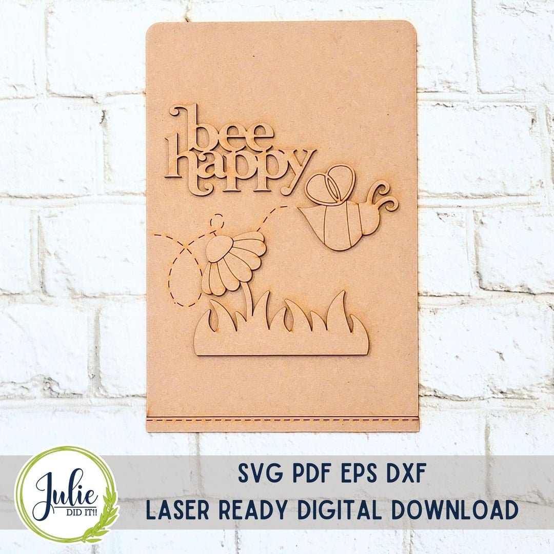 Julie Did It Studios Bee Happy Interchangeable Tea Towel - April 2024 Design Studio