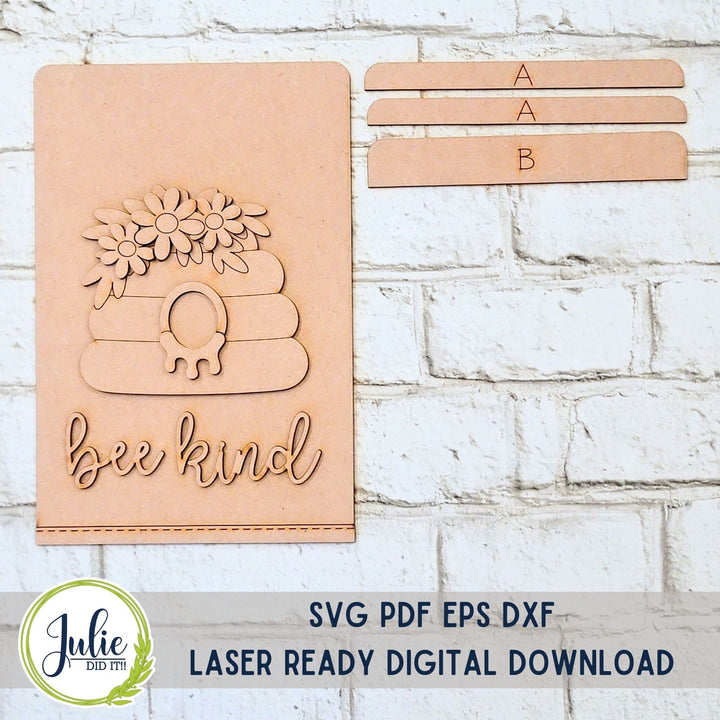 Julie Did It Studios Bee Kind Interchangeable Tea Towel - April 2024 Design Studio