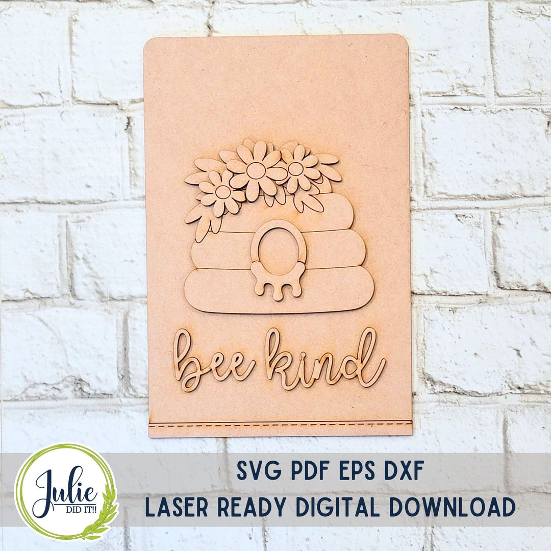 Julie Did It Studios Bee Kind Interchangeable Tea Towel - April 2024 Design Studio