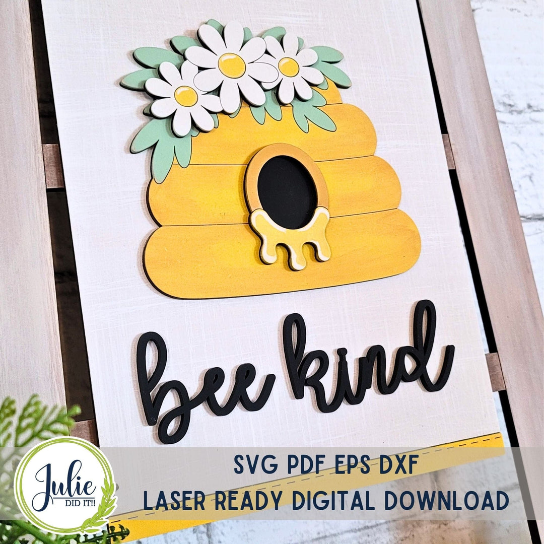 Julie Did It Studios Bee Kind Interchangeable Tea Towel - April 2024 Design Studio