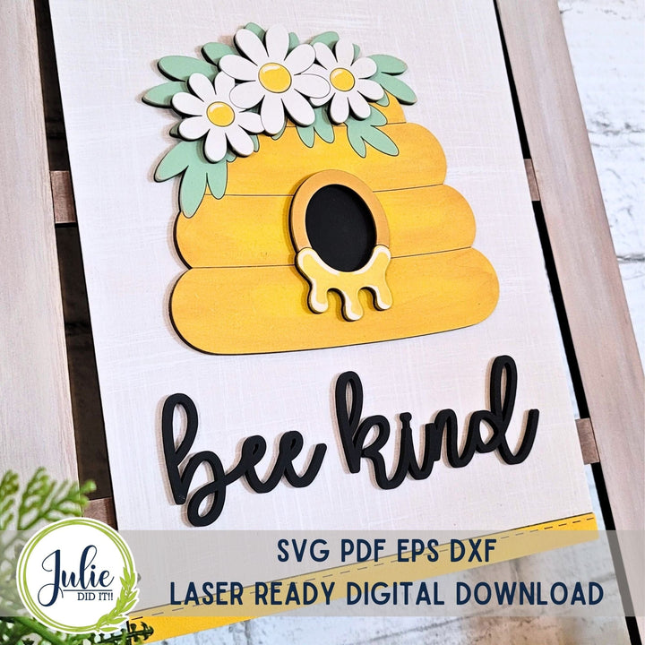 Julie Did It Studios Bee Kind Interchangeable Tea Towel - April 2024 Design Studio
