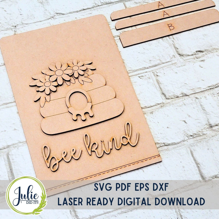 Julie Did It Studios Bee Kind Interchangeable Tea Towel - April 2024 Design Studio