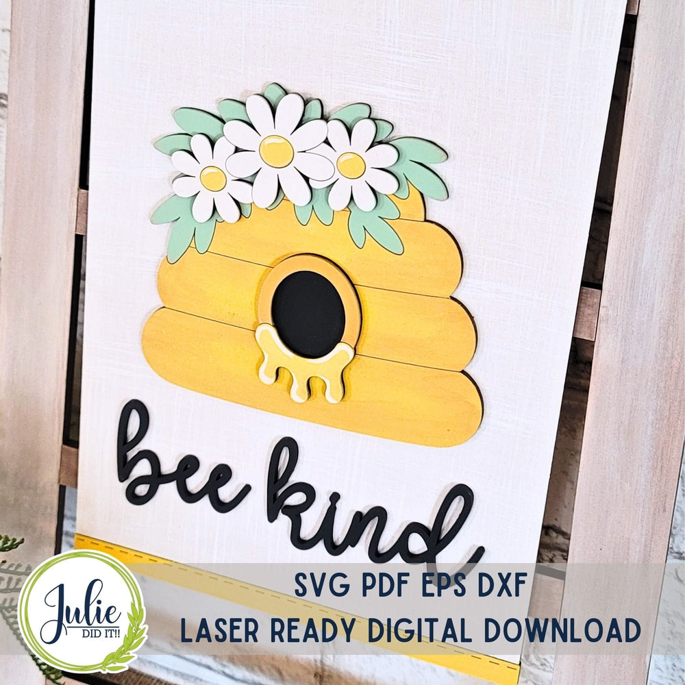 Julie Did It Studios Bee Kind Interchangeable Tea Towel - April 2024 Design Studio