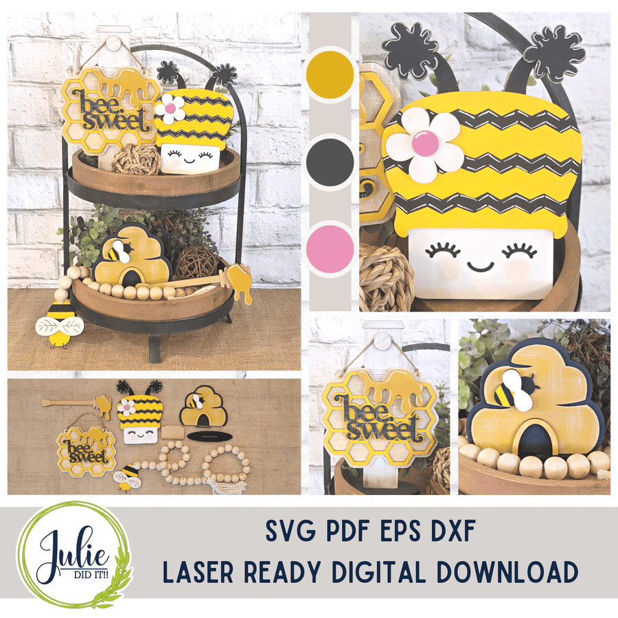 Julie Did It Studios Bee Tiered Tray