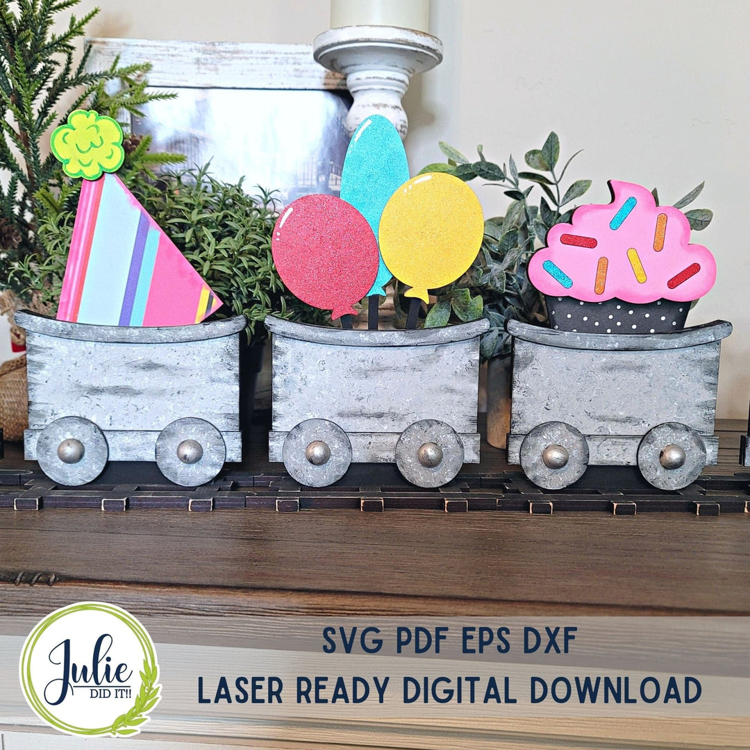 Julie Did It Studios Birthday Party Train Insert