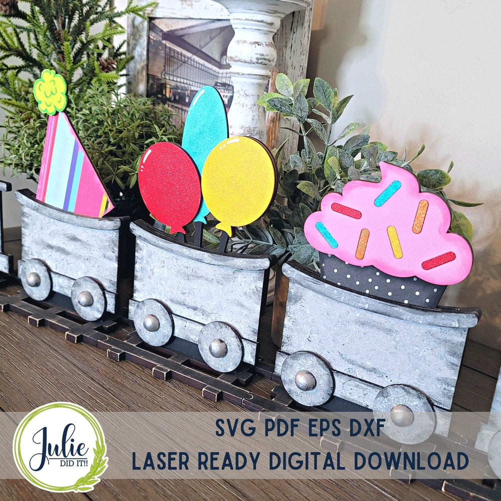 Julie Did It Studios Birthday Party Train Insert