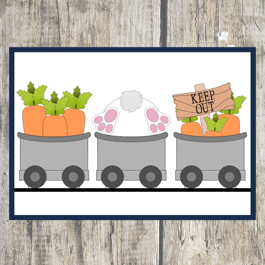 Julie Did It Studios Bunny Butts with Carrots Train Insert
