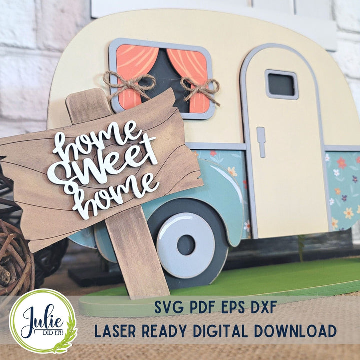Julie Did It Studios Camper Home Sweet Home Shelf Sitter