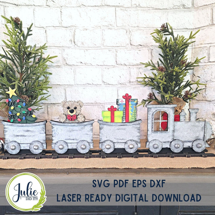 Julie Did It Studios Christmas Toys Train Inserts - August 2023 Design Studio
