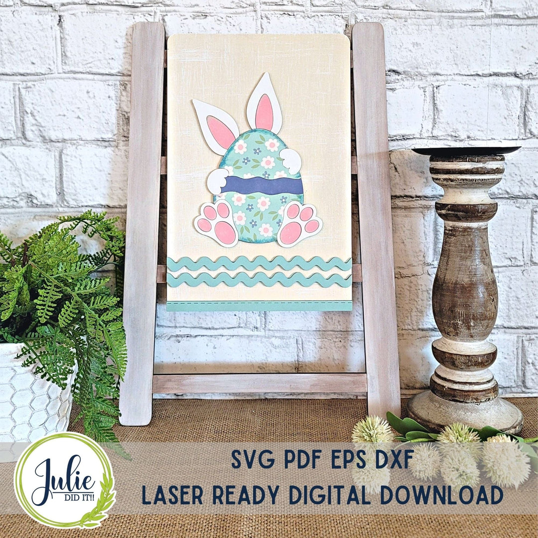 Julie Did It Studios Easter Egg Interchangeable Tea Towel - February 2024 Design Studio