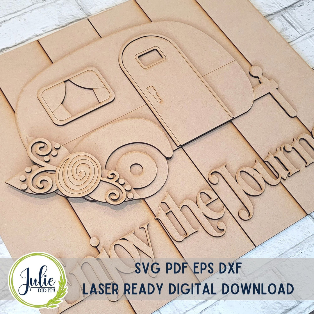 Julie Did It Studios "Enjoy the Journey" Camper XL Leaner - May 2023 Design Studio