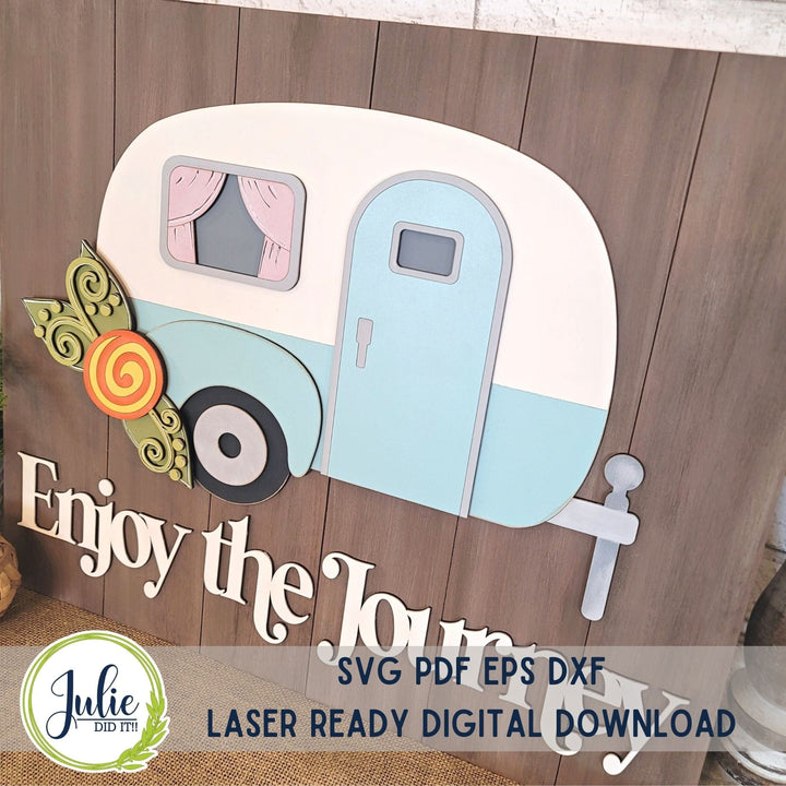 Julie Did It Studios "Enjoy the Journey" Camper XL Leaner - May 2023 Design Studio
