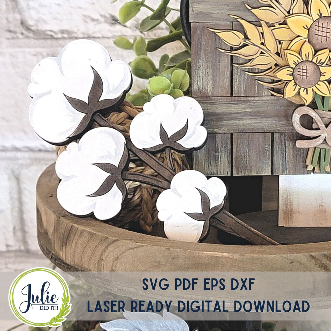 Julie Did It Studios Fall Floral Tiered Tray Set - September 2023 Design Studio