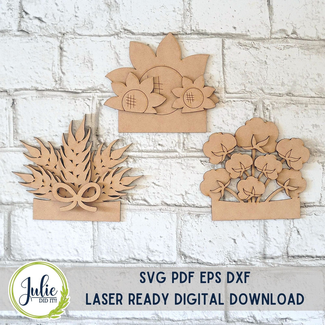 Julie Did It Studios Fall Florals Train Inserts - September 2023 Design Studio