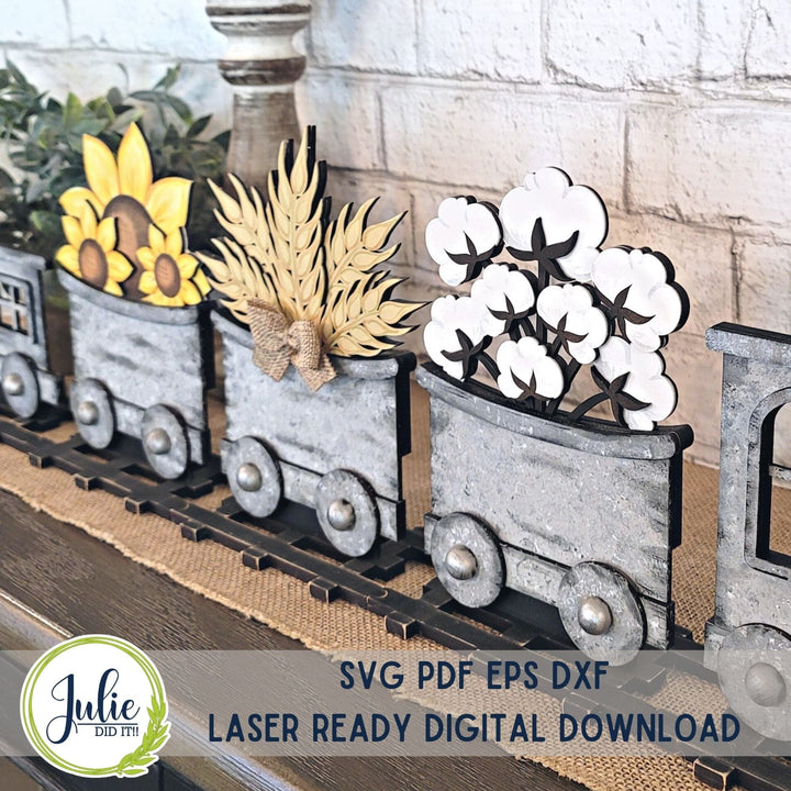Julie Did It Studios Fall Florals Train Inserts - September 2023 Design Studio