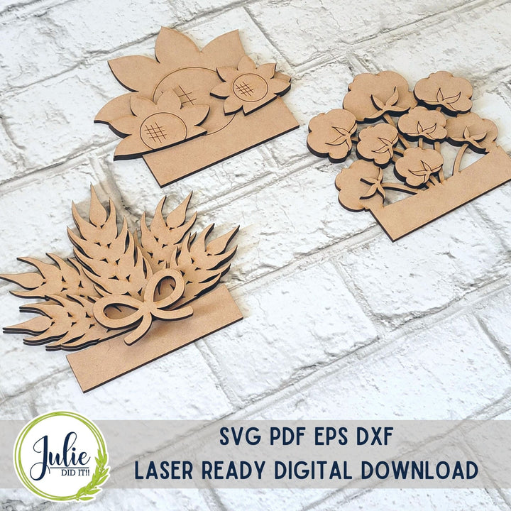 Julie Did It Studios Fall Florals Train Inserts - September 2023 Design Studio