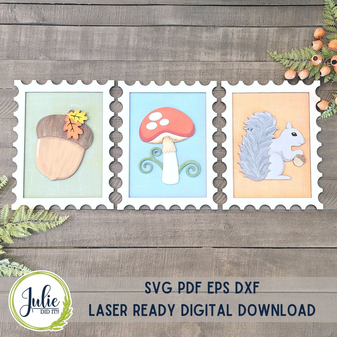 Julie Did It Studios Fall Stamps Trio - July 2023 Design Studio