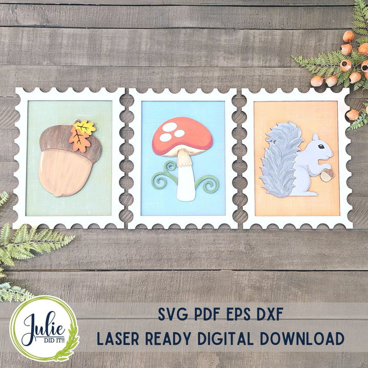 Julie Did It Studios Fall Stamps Trio - July 2023 Design Studio