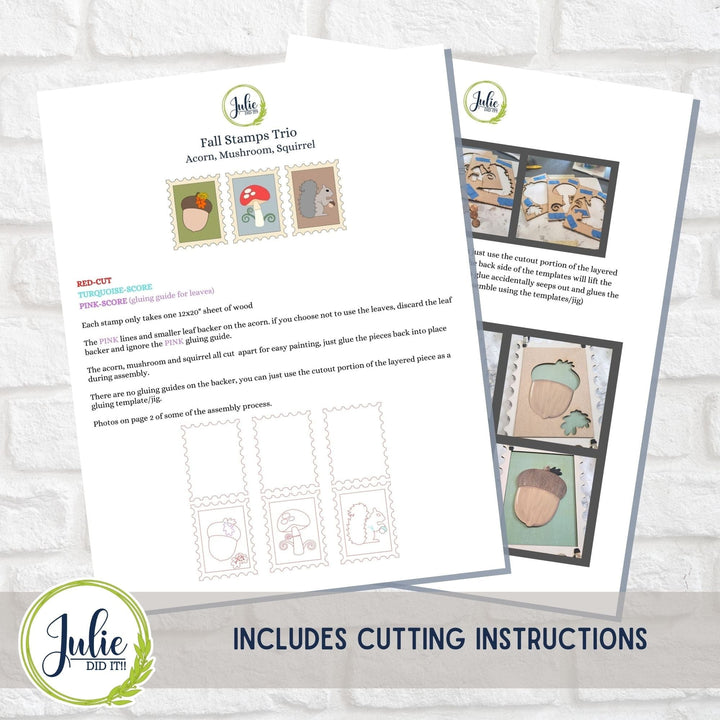 Julie Did It Studios Fall Stamps Trio - July 2023 Design Studio