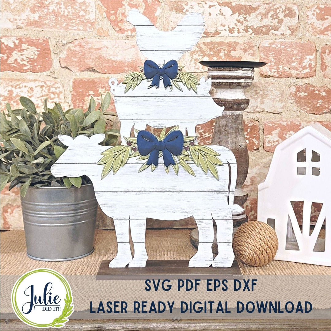 Julie Did It Studios Farm Animal Stacker Shelf Sitter -  December 2023 Design Studio