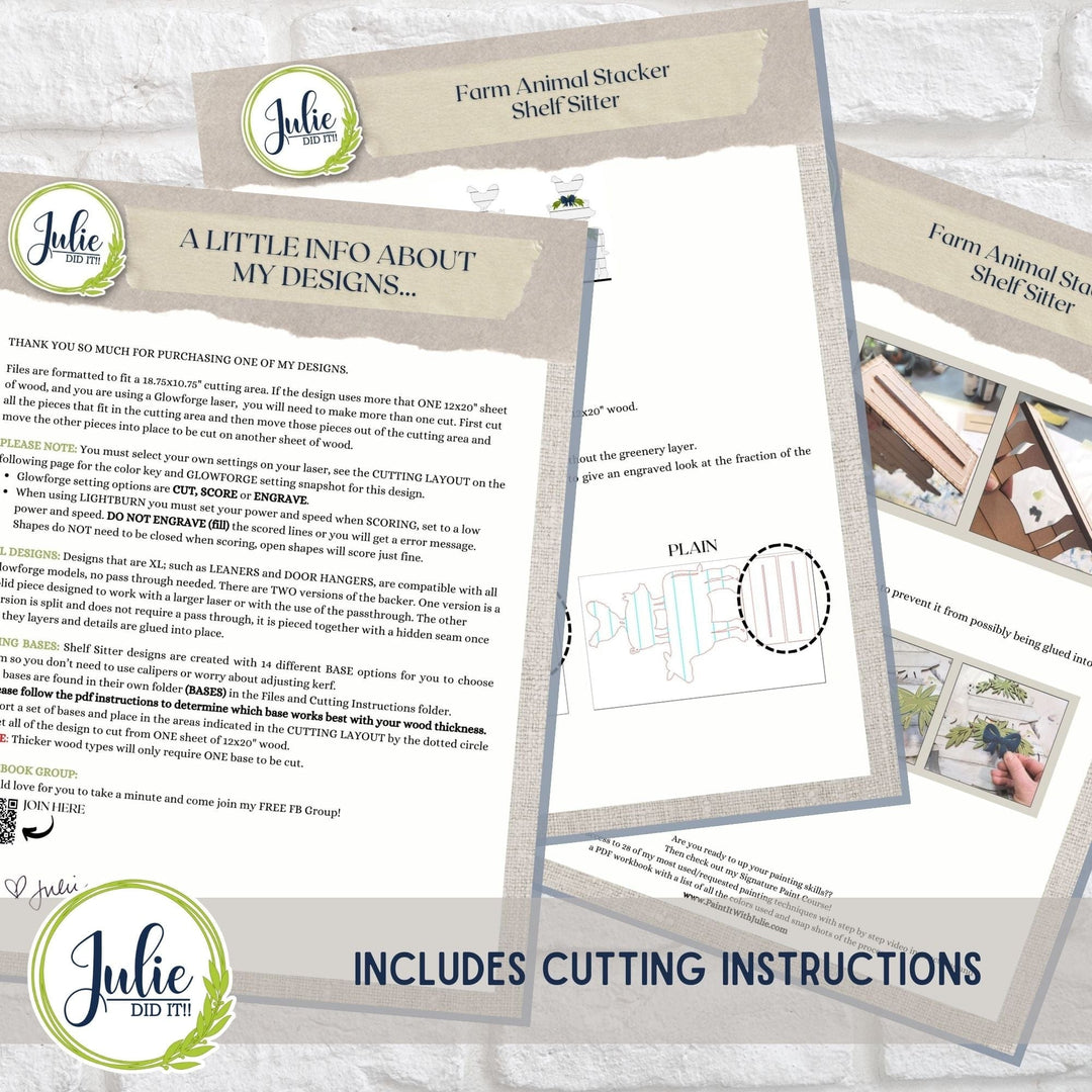 Julie Did It Studios Farm Animal Stacker Shelf Sitter -  December 2023 Design Studio