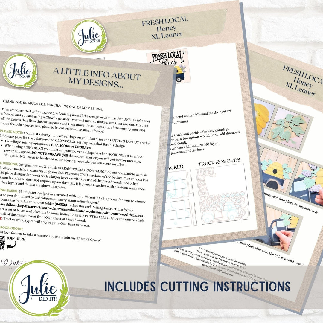 Julie Did It Studios Fresh Local Honey XL Leaner - April 2024 Design Studio