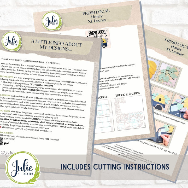 Julie Did It Studios Fresh Local Honey XL Leaner - April 2024 Design Studio