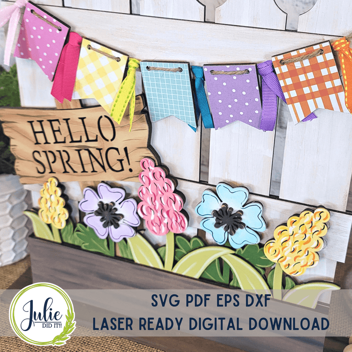 Julie Did It Studios Garden Interchangeable Insert with Banner