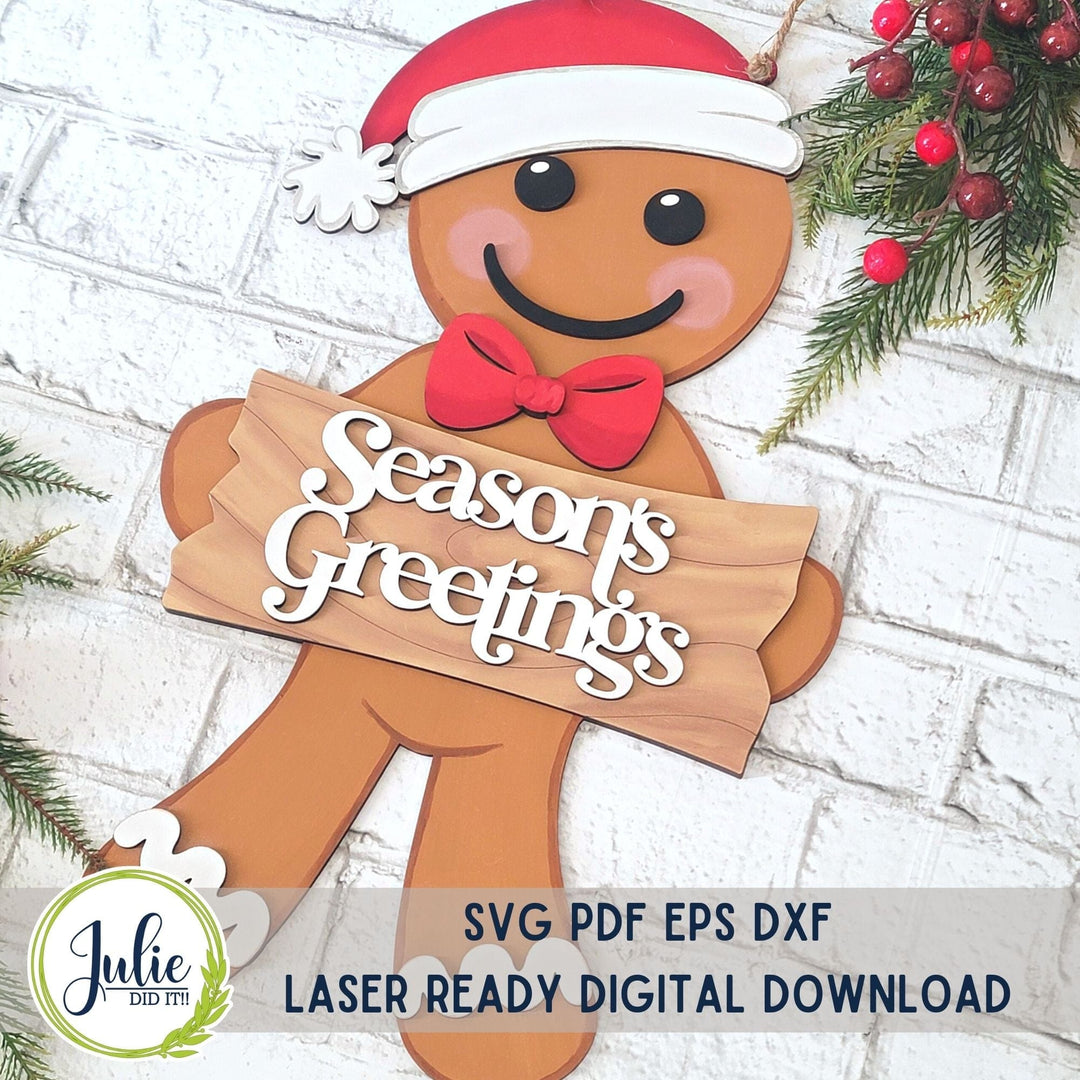 Julie Did It Studios Gingerbread People Door Hangers - August 2023 Design Studio