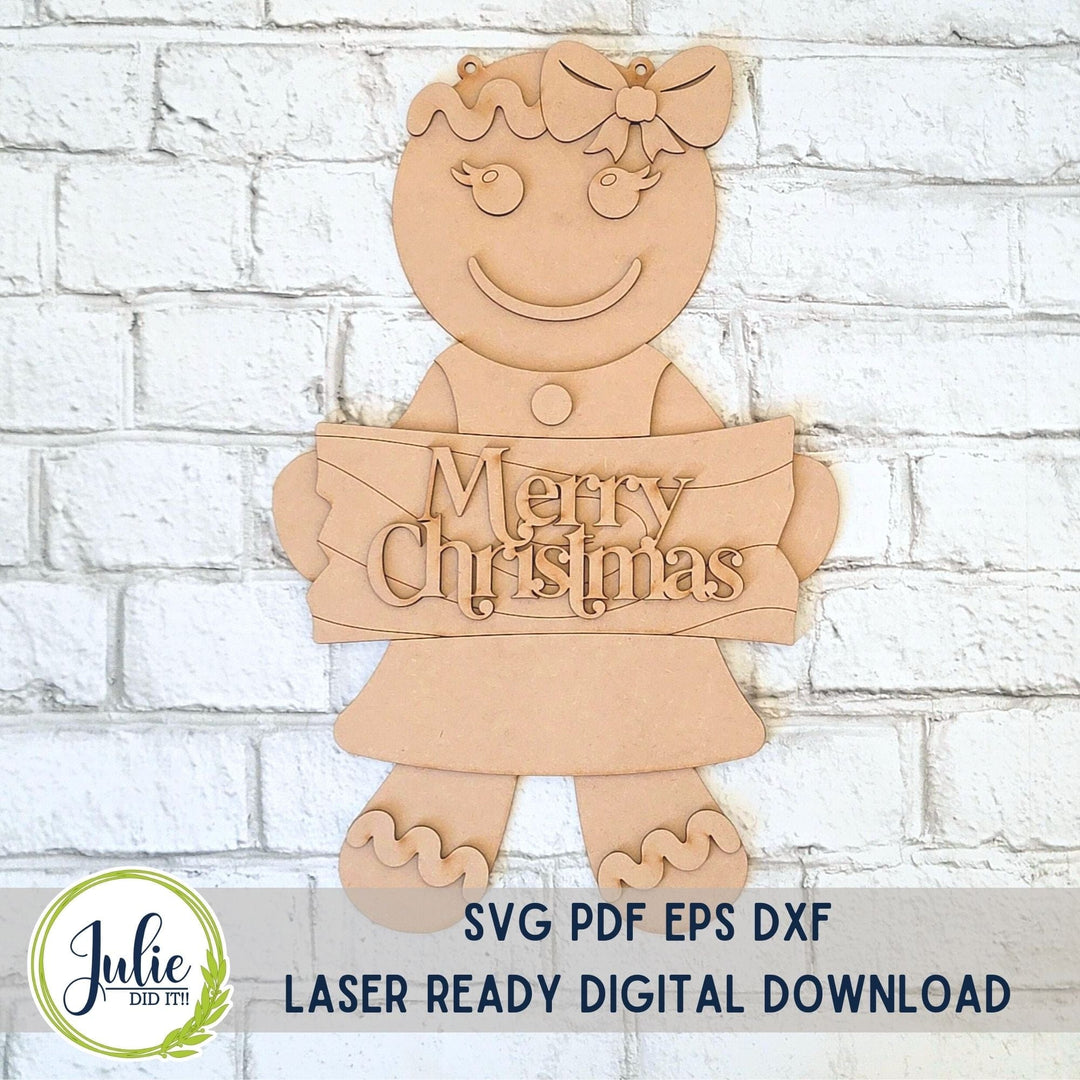 Julie Did It Studios Gingerbread People Door Hangers - August 2023 Design Studio