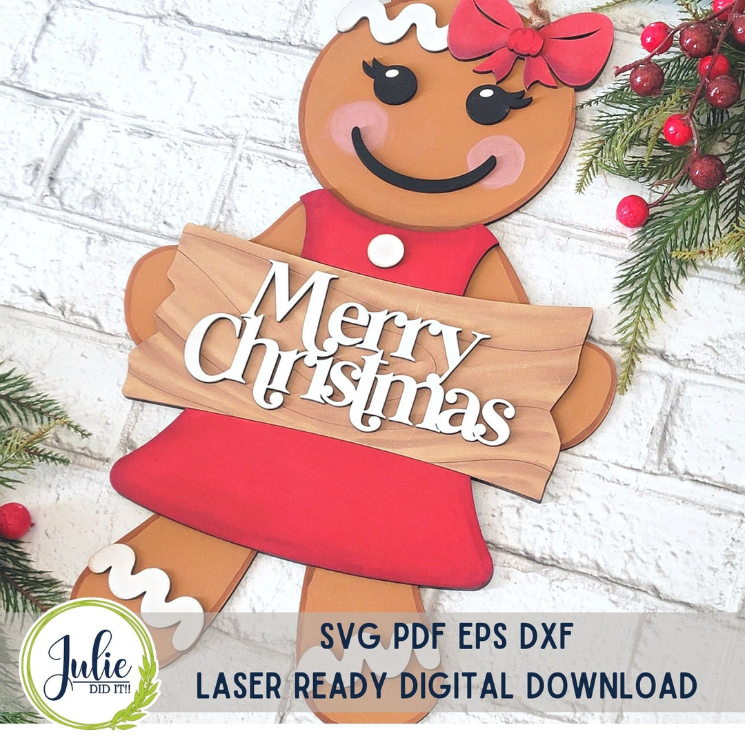 Julie Did It Studios Gingerbread People Door Hangers - August 2023 Design Studio