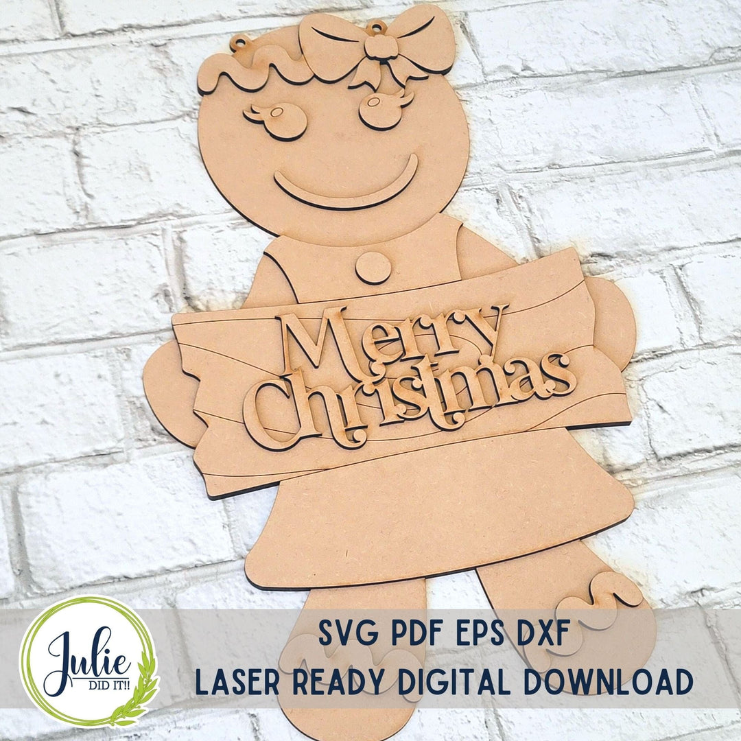 Julie Did It Studios Gingerbread People Door Hangers - August 2023 Design Studio