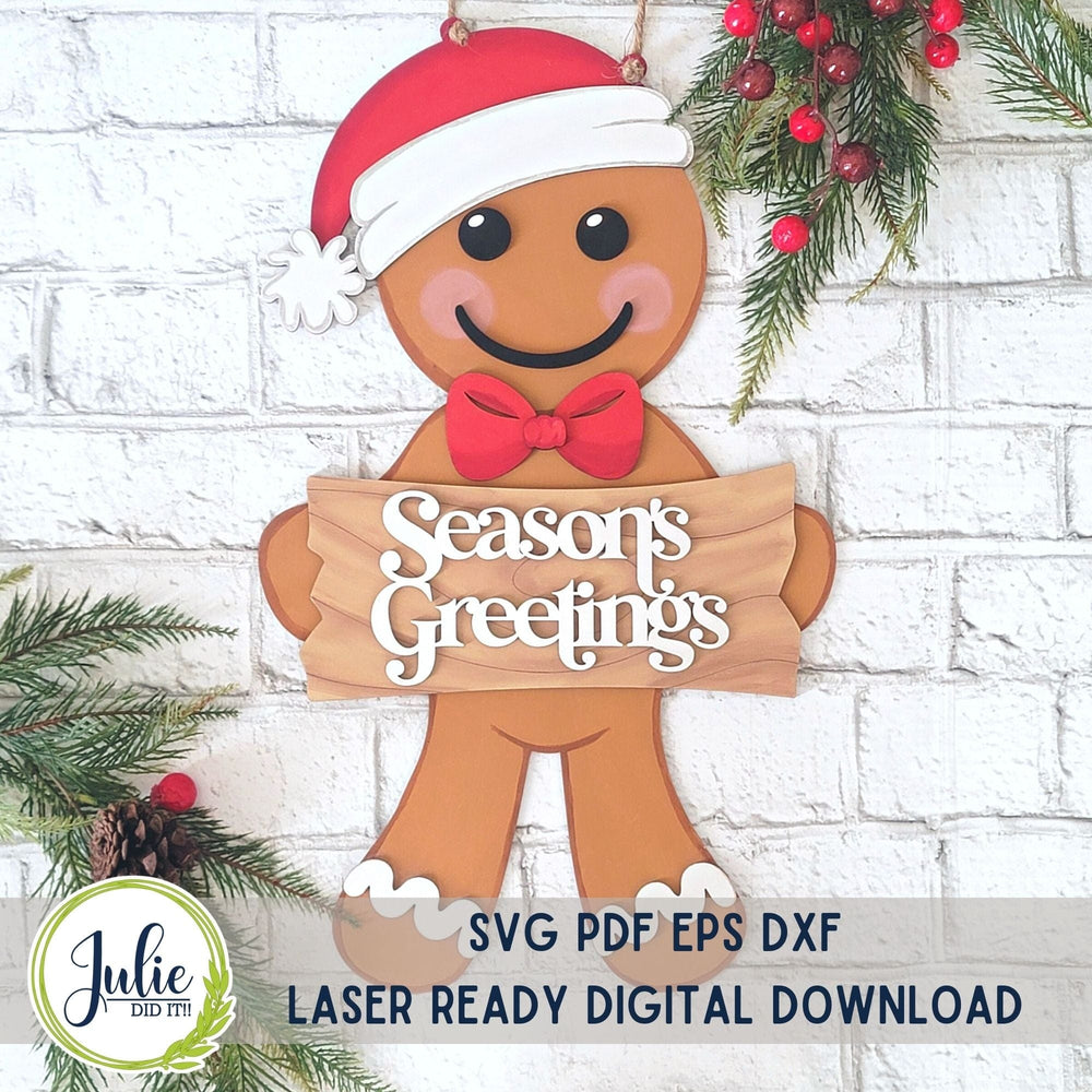Julie Did It Studios Gingerbread People Door Hangers - August 2023 Design Studio