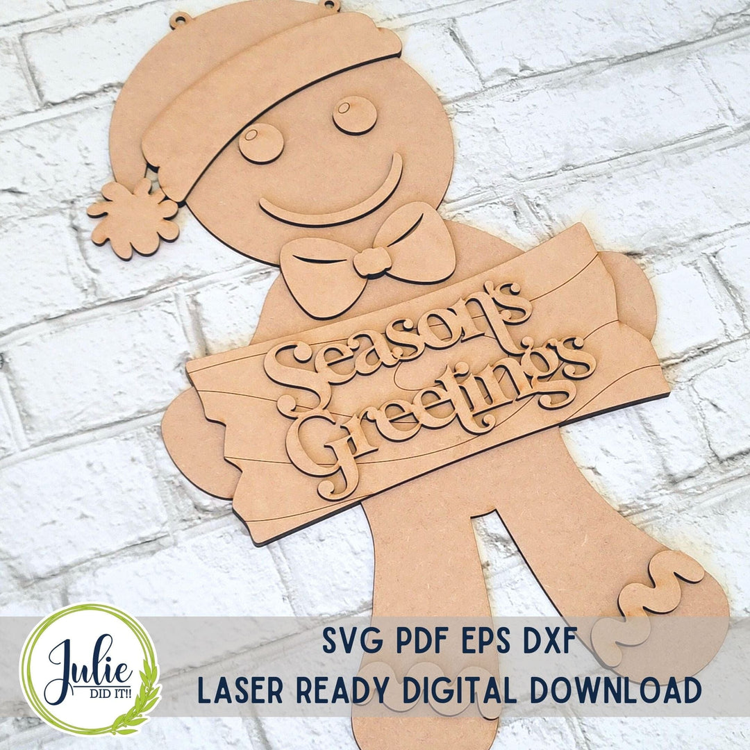 Julie Did It Studios Gingerbread People Door Hangers - August 2023 Design Studio